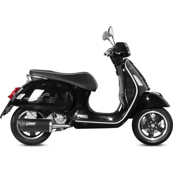 Výfuk pro motocykl MIVV Mover Silencer Black Stainless Steel/Black ABS End Cap Piaggio Vespa GTS 300 MV.PG.0002.LV