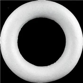 Vánoční dekorace Věnec Ø19 cm polystyren seříznutý Varianta: 1 bílá, Balení: 1 ks