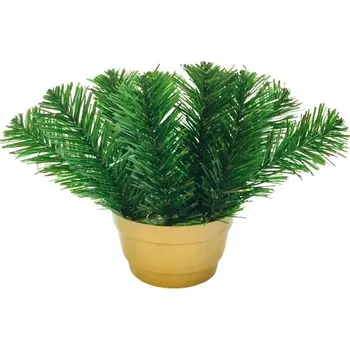 Květináč KVĚTINÁČ cementový, svazek 13 cm, základ k dekoraci s lesklými větvičkami