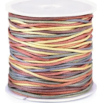 Příze Bavlněná šňůra Ø1 mm duhová Varianta: 3 béžová tm., Balení: 1 ks