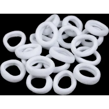 Mini gumičky do vlasů Varianta: 1 bílá, Balení: 20 ks