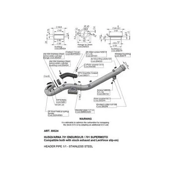Auto-moto Svody LeoVince HUSQVARNA 701 ENDURO/LR 2021 - 2024 HEADER PIPES