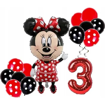 Balónek BALÓNKY sada narozeniny 3 roky MYŠKA MINI MINNIE