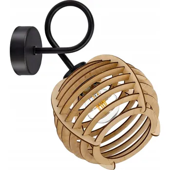 Nástěnné svítidlo Nástěnná lampa E27 pevná loft Dřevo koule