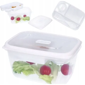 Dóza na potraviny Nádoba na potraviny s bílým víkem o objemu 1,7 l