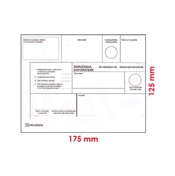 Obálka Obálky B6 DVR 125 x 175 mm opakované doručení
