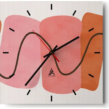 Hodiny Velké nástěnné hodiny 40x40 Abstrakce Skleněné tiché hodiny