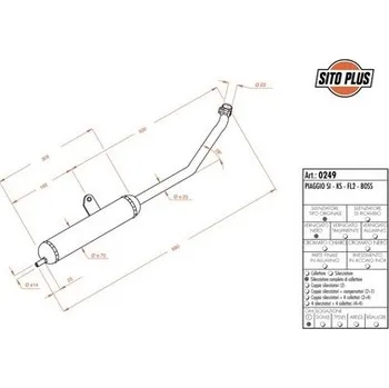 Výfuk pro motocykl Výfuk LeoVince PIAGGIO SI/KS/FL2/BOSS SITOPLUS