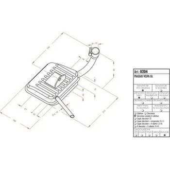 Výfuk pro motocykl Výfuk LeoVince VESPA GL SITO