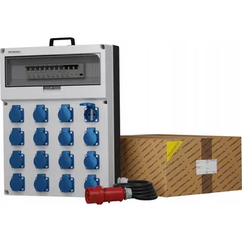 Rozvaděč Rozvodnice s kabelem a zásuvkou Schuko Mennekes Doktorvolt DV-0625-D