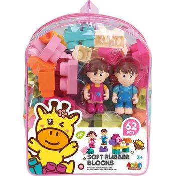 ostatní stavebnice Měkké kostky: Panenky - měkké stavebnicové stavebnice, 42 dílků