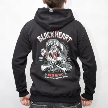 Pánská mikina Pánská Mikina BLACK HEART FULL PUNK Barva: Černá, Velikost: M