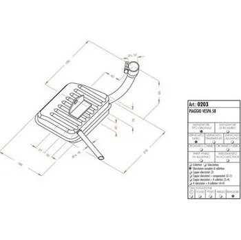 Výfuk pro motocykl Výfuk LeoVince VESPA VESPA 1958 1958 SITO