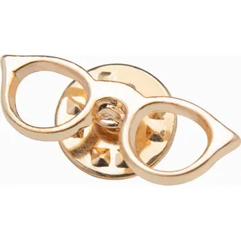 Módní doplněk Ozdobný kovový špendlík na brýle - zlatý V1 OU-ACPN-0110 - univerzální