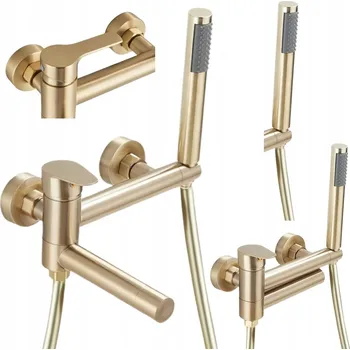 Vodovodní baterie Nástěnná vanová baterie MYQualife Moderní zlatá