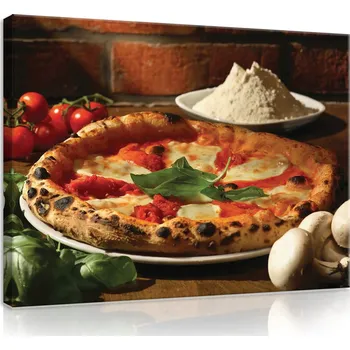 Obraz OBRAZ NA PLÁTNĚ CANVAS 100x75 JÍDLO PIZZA