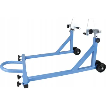 zvedák HEVER STOJAN NA MOTOCYKL PŘEDNÍ ČÁST MOTOCYKLU POJÍZDNÝ MOTOR PŘEDNÍ MODRÝ