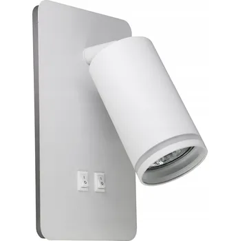 Nástěnné svítidlo Nástěnné LED svítidlo PARIS bílé GU10 s vypínačem a podsvícením