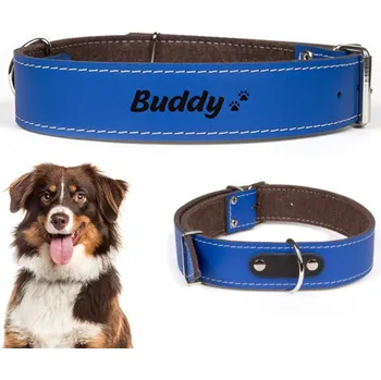 Obojek pro psa Kožený obojek pro psa s gravírováním DOGESTE vel. XXL