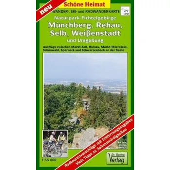 Wander- und Radwanderkarte Naturpark Fichtelgebirge, Münchberg, Selb, Weißenstadt und Umgebung 1 : 35 000