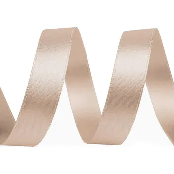 Stuha Atlasová stuha oboulící svazky po 5 m šíře 15 mm Varianta: 703 béžová tm., Balení: 5 m