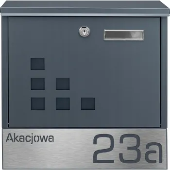 Poštovní schránka Poštovní schránka euroschránka, s vhozem, se schránkou na noviny M-TEC šedá