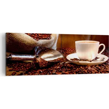 Obraz Foto obraz na plátně 140x50 zrnka kávy obývací pokoj ložnice na zeď velký