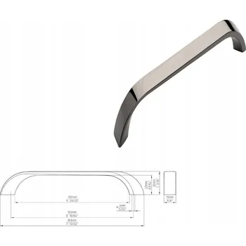 Nábytková úchytka SIRO 2381-188ZN16 antracit lesklá