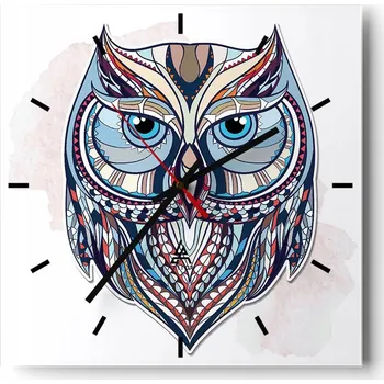 Hodiny Velké nástěnné hodiny 40x40 Abstrakce Skleněné tiché hodiny