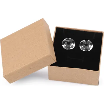 Spona na kravatu Manžetové knoflíky v dárkové krabičce Varianta: 1 platina fotbalový míč, Balení: 1 krab.