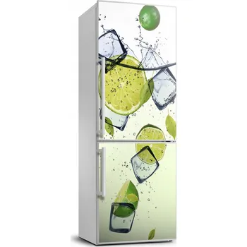 Fototapeta Nálepka na ledničku fólie Limetky a led 70x190 cm