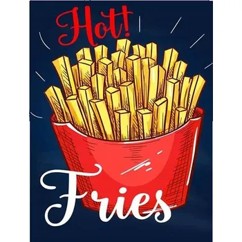 Obraz Cedule Restaurant Menu 2 - Hot Fries