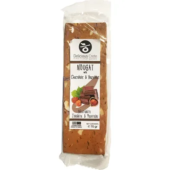 Nougat tyčinka s lískovými oříšky a čokoládou 70g PREMIUM Crete