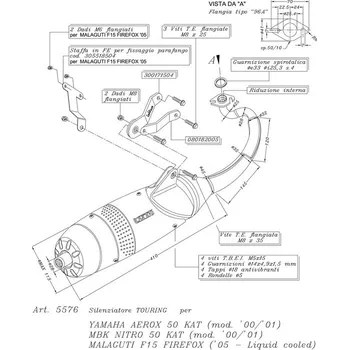 Výfuk pro motocykl Výfuk LeoVince MBK NITRO KAT 2000 - 2001 TOURING