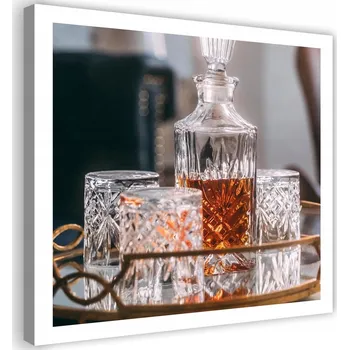 Obraz OBRAZ NA PLÁTNĚ Karafa Whisky 50x50
