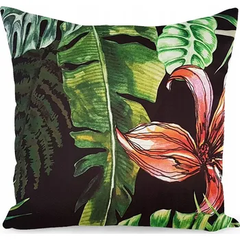 Polštář DEKORAČNÍ POVLEČENÍ NA POLŠTÁŘ 45x45 KVĚTINY MĚKKÉ PŘÍJEMNÉ