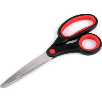 Kancelářské nůžky Nůžky pro leváky délka 21 cm Varianta: 1 červená, Balení: 1 ks