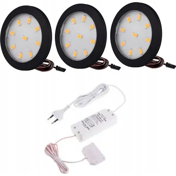 Bodové svítidlo ORBIT sada 3 bodových svítidel, černá, teplá bílá