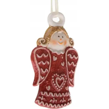 Vánoční ozdoba Závěsná ozdoba na stromeček vánoční koule svatá andělská keramika