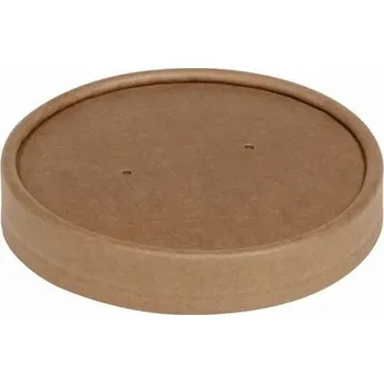 Jednorázové nádobí Pacovis Víčko kraft/PLA Ø118mm (25ks)
