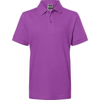 Chlapecké tričko James&Nicholson Dětská polokošile JN070K Purple L (134/140)