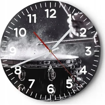 Hodiny Kuchyňské nástěnné hodiny 30x30 Hudba Moderní skleněné hodiny do obýváku Tiché