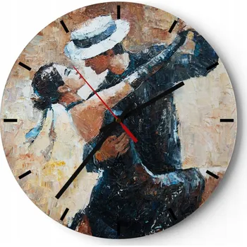 Hodiny Nástěnné hodiny do kuchyně 30x30 Abstrakce Skleněné hodiny do obýváku Tiché