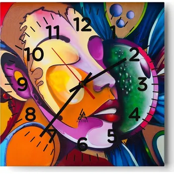 Hodiny Nástěnné hodiny do obýváku 40x40 Abstrakce Tiché hodiny Skleněné hodiny Bez hlučnosti