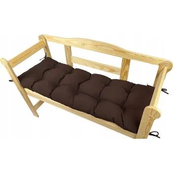 Podsedák Polštáře polštáře zahradní nábytek na lavičku HNĚDÁ 170 cm