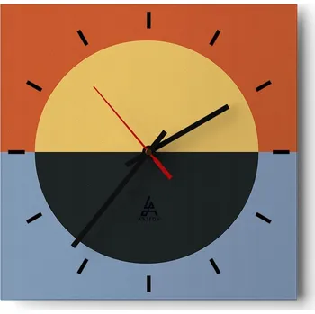 Hodiny Velké nástěnné hodiny 40x40 Abstrakce Skleněné tiché hodiny