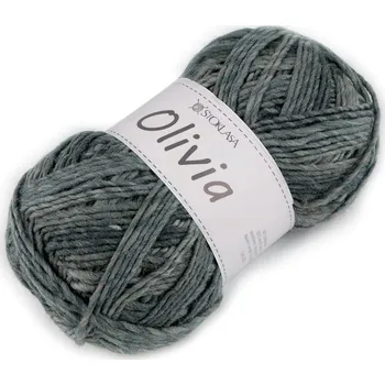 Příze Pletací příze Olivia melírovaná 100 g Varianta: 6 šedá střední, Balení: 1 ks