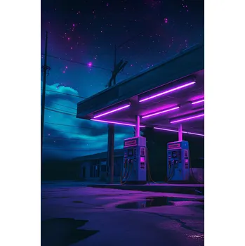 Plakát Plakát Síla Neonové Noci bez rámu 61 x 91,5 cm