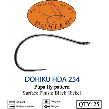 Rybářský háček Muškařské háčky Dohiku HDA 254 vel. 16