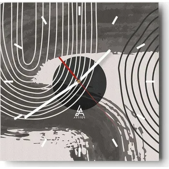 Hodiny Velké nástěnné hodiny 40x40 Abstrakce Skleněné tiché hodiny